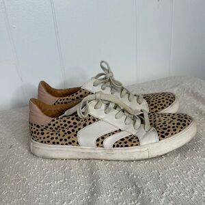 DOLCE VITA DV Aldy Leopard Print Sneakers Shoes Women's 10